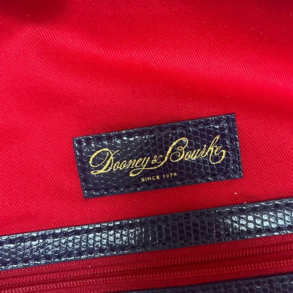 Dooney & Bourke Dark Royal Leather Large Tote - Picture 14 of 16